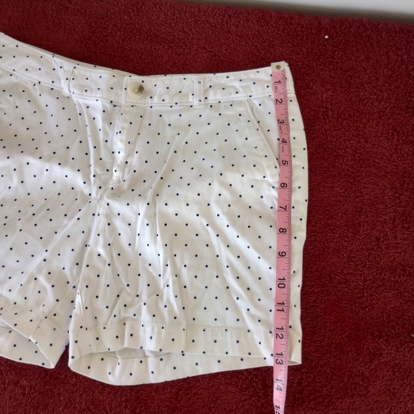 Women's Dockers Essential Shorts White with Black Polka Dots Size  6P - Picture 7 of 8